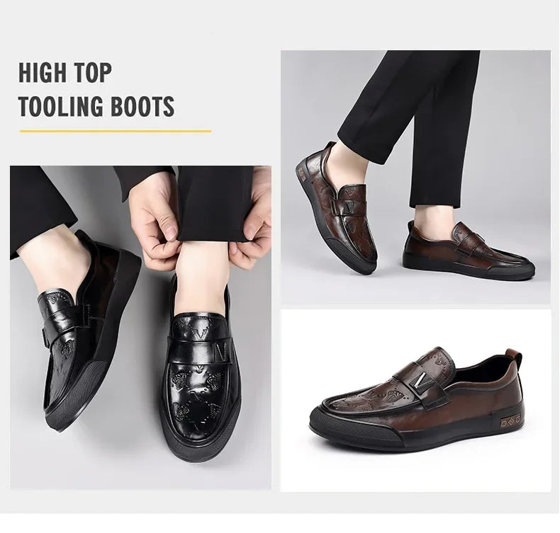 Designer British Style Men’s Luxury Leather Loafers | Soft Sole Fashion Casual & Dress Shoes for Spring and Summer | HollandLuxeGlobal.com Exclusive Collector’s Item