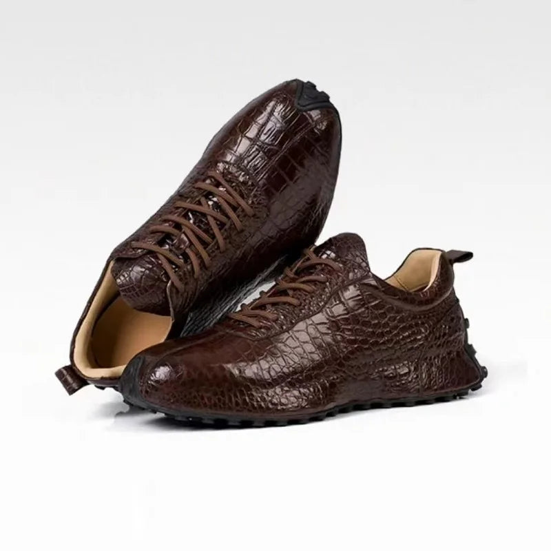 Boutique Premium Edition (for Exclusive Collection)
2025 Italian-Inspired Crocodile Belly Skin Men’s Sneakers – Genuine Leather Luxury Casual Shoes | HollandLuxeGlobal.com Exclusive