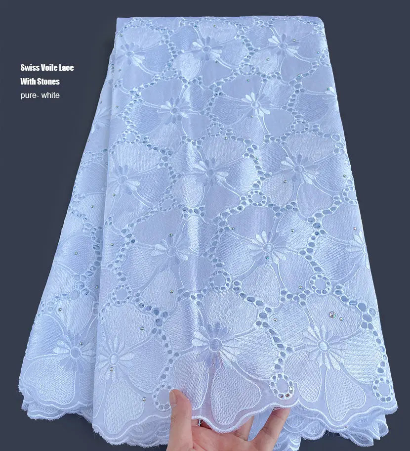 Favorable African Cotton Lace – Nigerian Swiss Voile Fabric in Switzerland 2025, High Quality Embroidered Traditional Dress Material | HollandLuxeGlobal.com Exclusive Collector’s Item