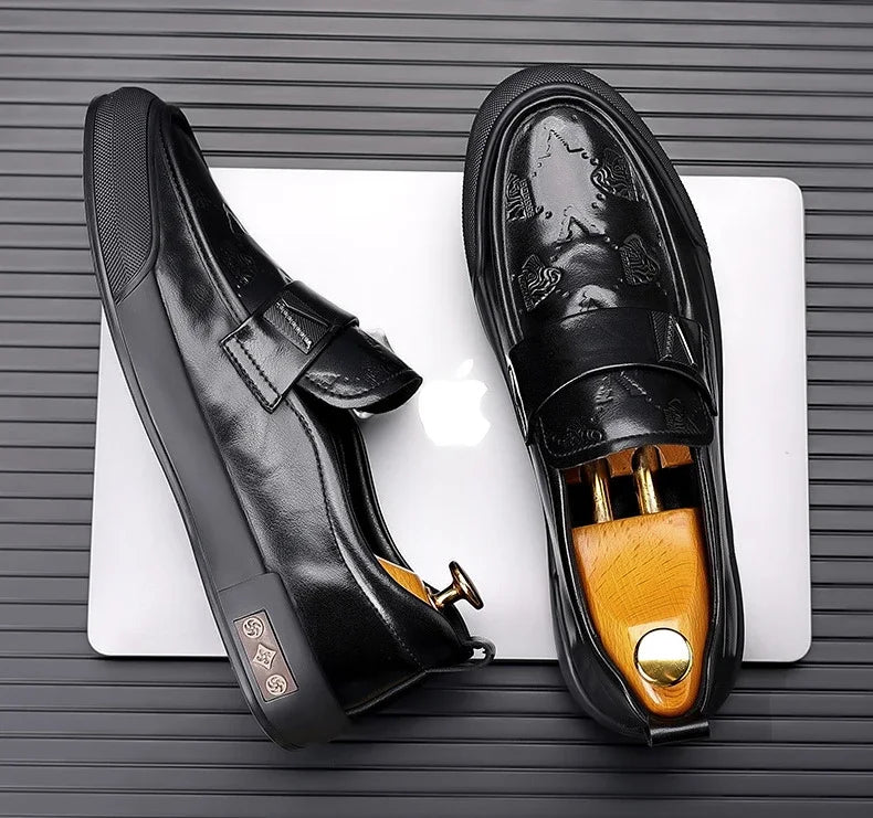 Designer British Style Men’s Luxury Leather Loafers | Soft Sole Fashion Casual & Dress Shoes for Spring and Summer | HollandLuxeGlobal.com Exclusive Collector’s Item