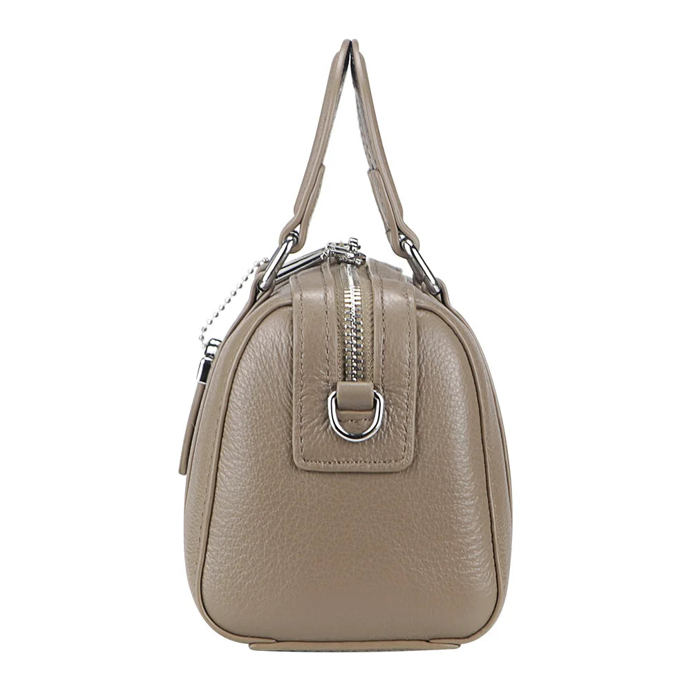 2025 Trend Luxury Designer Retro Handbag for Women – Genuine Leather Double-Zipper Top-Handle Shoulder & Crossbody Bag | HollandLuxeGlobal.com Exclusive Collector’s Item