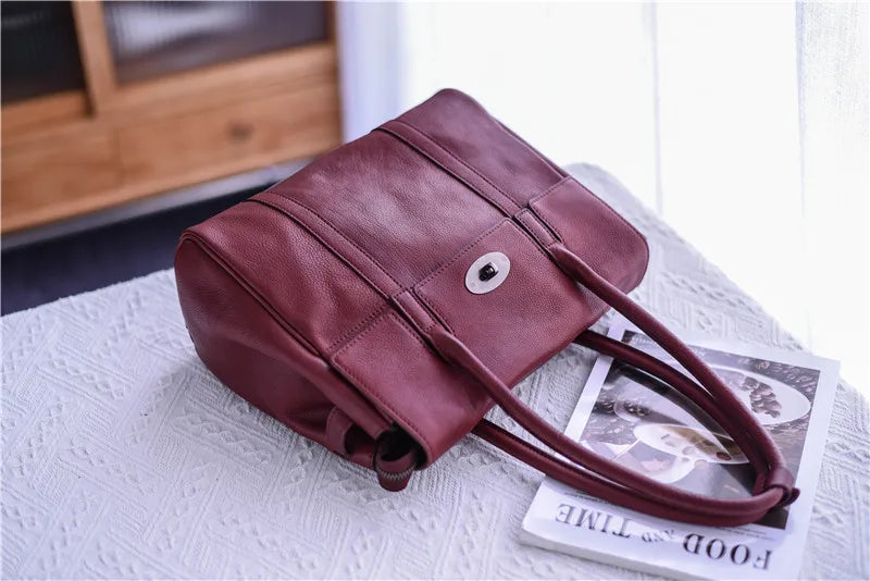 Business Casual Designer Handmade Genuine Leather Women’s Shoulder Bag – Real Cowhide Fashion Handbag for Work, Travel & Everyday Luxury | HollandLuxeGlobal.com Exclusive Collector’s Item
