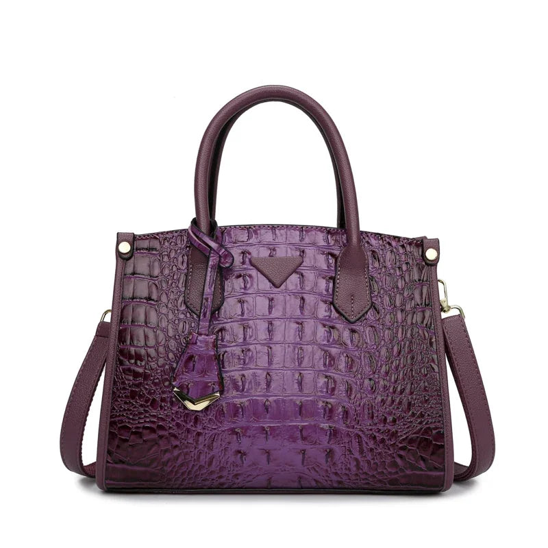 Women’s Large Top-Handle Vintage Crocodile Designer Shoulder Bag – Premium Quality Leather Crossbody & Messenger Handbag | HollandLuxeGlobal.com Exclusive Collector’s Item