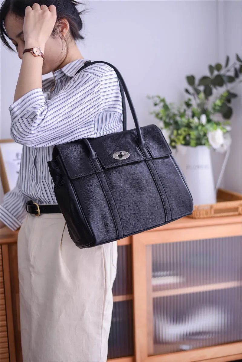 Business Casual Designer Handmade Genuine Leather Women’s Shoulder Bag – Real Cowhide Fashion Handbag for Work, Travel & Everyday Luxury | HollandLuxeGlobal.com Exclusive Collector’s Item