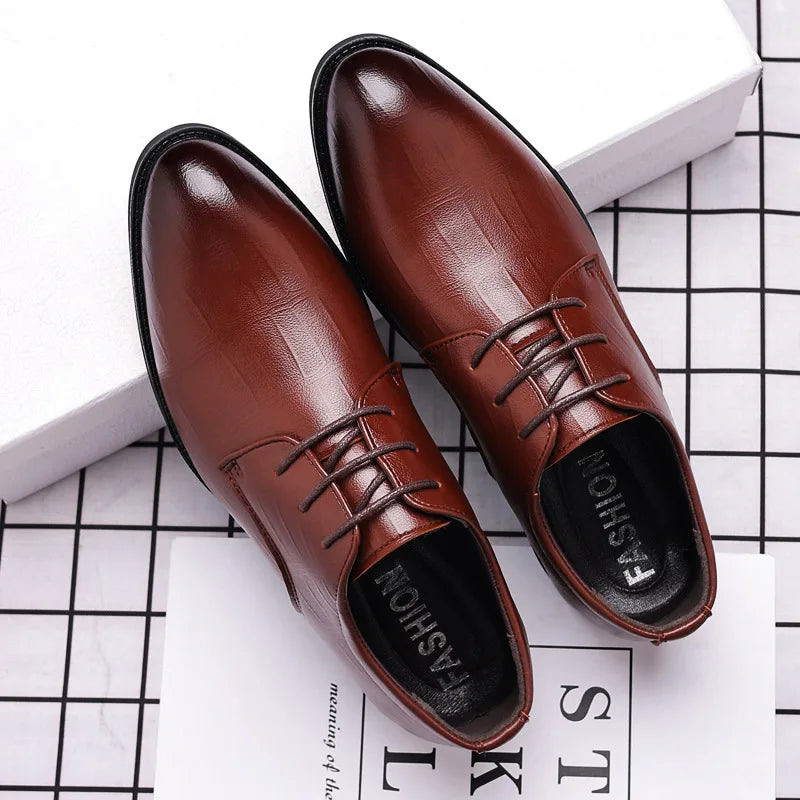 Luxury Men’s Genuine Leather Dress Shoes | Classic Pointed Toe Designer Formal Business & Party Footwear for Modern Gentlemen | HollandLuxeGlobal.com Exclusive Collector’s Item