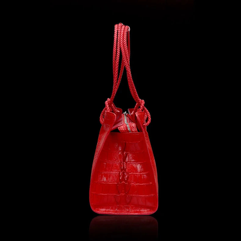 Boutique Premium Edition (for Exclusive Collection)
Red Crocodile Pattern Luxury Genuine Leather Tote Bag for Women – Designer Handbag for Travel & Daily Elegance | HollandLuxeGlobal.com Exclusive