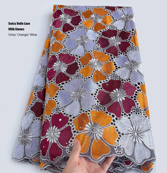 Favorable African Cotton Lace – Nigerian Swiss Voile Fabric in Switzerland 2025, High Quality Embroidered Traditional Dress Material | HollandLuxeGlobal.com Exclusive Collector’s Item