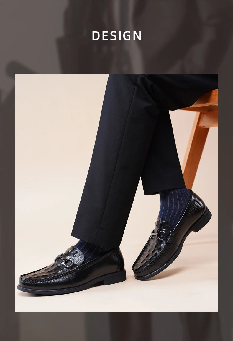 Option 2 – Premium Boutique Feel (for your Exclusive Collection)
LAORENTOU Handmade Crocodile Pattern Leather Loafers for Men – Breathable Business & Casual Slip-On Comfort | HollandLuxeGlobal.com Exclusive
