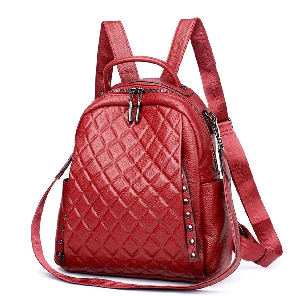 Stay stylish and organized with this Luxury Designer Plaid Shoulder Bag & Backpack, crafted for women and teenage girls. Featuring a large-capacity design and elegant plaid pattern — perfect for school, travel, or daily use
