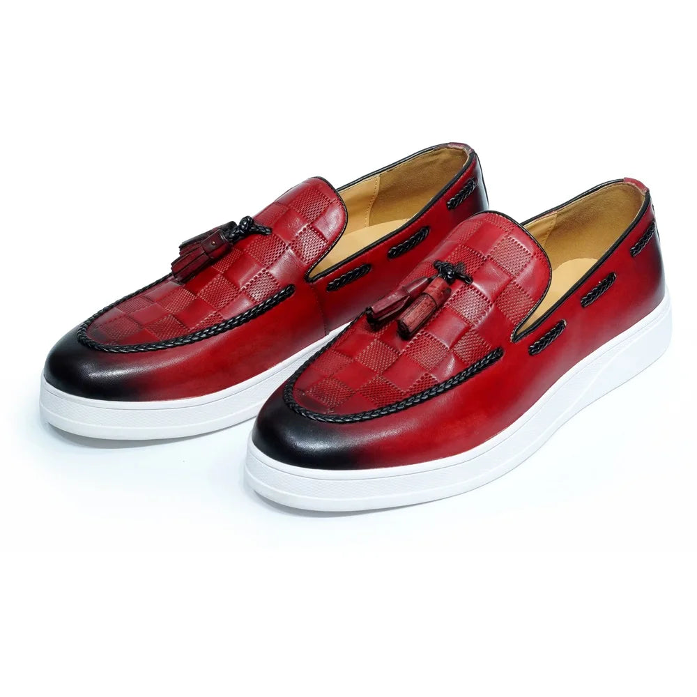 Boutique Premium Edition (for Exclusive Collection)
Italian Luxury Men’s Tassel Loafers – Genuine Leather Slip-On Dress & Casual Shoes in Classic Blue, Black & Red | HollandLuxeGlobal.com Exclusive