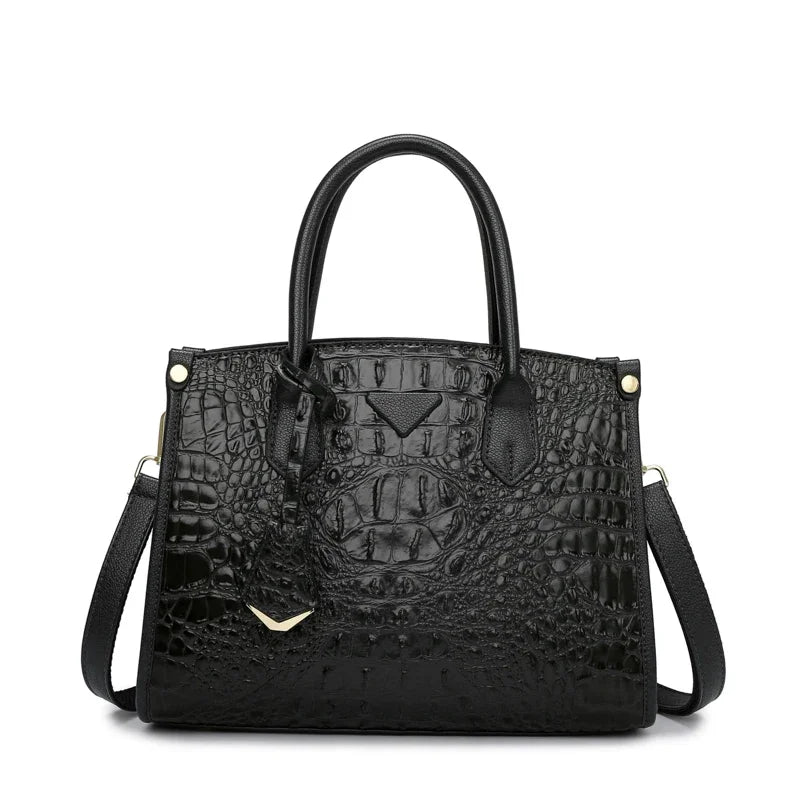 Women’s Large Top-Handle Vintage Crocodile Designer Shoulder Bag – Premium Quality Leather Crossbody & Messenger Handbag | HollandLuxeGlobal.com Exclusive Collector’s Item