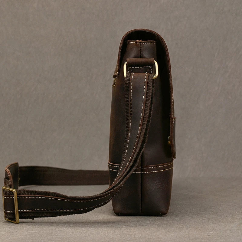 Men’s High-Quality Genuine Leather Shoulder Bag – Cowhide Crossbody Work & Messenger Bag for Daily Business and Casual Elegance | HollandLuxeGlobal.com Exclusive Collector’s Item