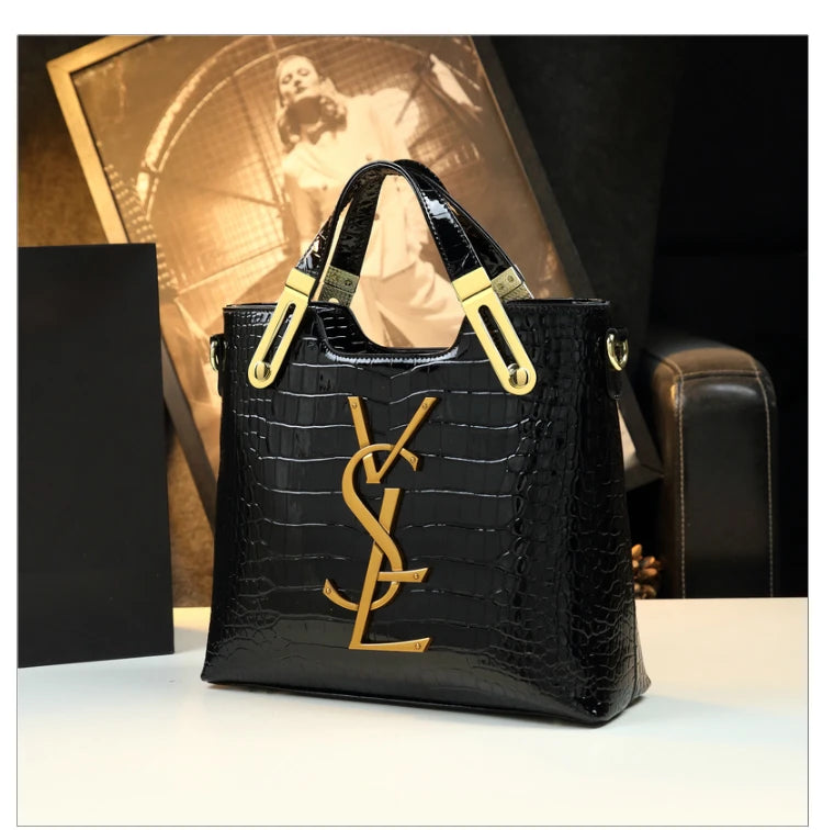 Add a touch of elegance to your style with this Women’s Crocodile Pattern Tote Bag, crafted from luxury microfiber leather in a stunning gradient color finish. Spacious, stylish, and versatile