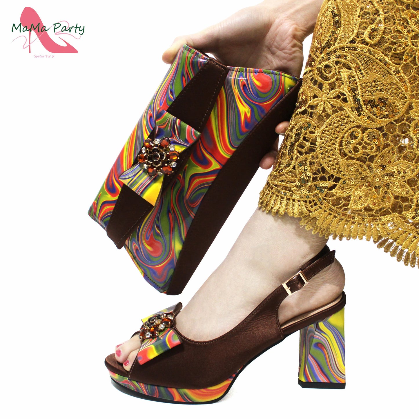 2024 Exclusive Italian Women’s Shoes & Matching Bag – Super High Heel Yellow Sandals for Elegant African Wedding & Party Style | HollandLuxeGlobal.com