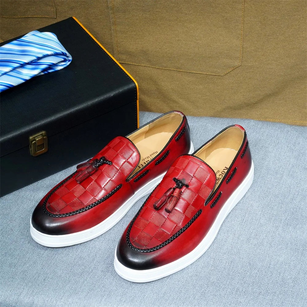 Boutique Premium Edition (for Exclusive Collection)
Italian Luxury Men’s Tassel Loafers – Genuine Leather Slip-On Dress & Casual Shoes in Classic Blue, Black & Red | HollandLuxeGlobal.com Exclusive