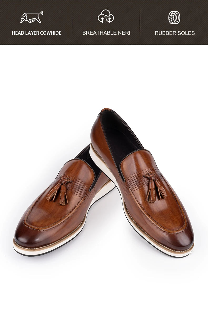 HollandLuxe Exclusive – British Style Tassel Loafers in Genuine Leather
	2.	Luxury Retro Leather Loafers – Breathable Slip-On Comfort
	3.	Collector’s Edition Men’s Tassel Loafers – Business & Casual Elegance
	4.	Pre