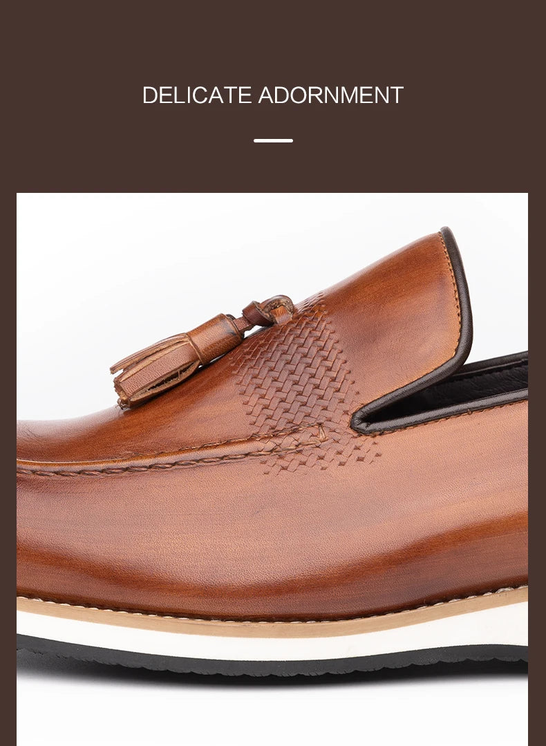 HollandLuxe Exclusive – British Style Tassel Loafers in Genuine Leather
	2.	Luxury Retro Leather Loafers – Breathable Slip-On Comfort
	3.	Collector’s Edition Men’s Tassel Loafers – Business & Casual Elegance
	4.	Pre