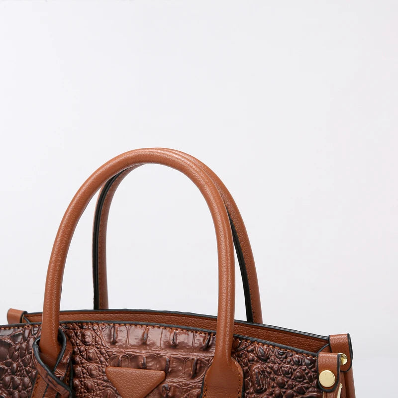 Women’s Large Top-Handle Vintage Crocodile Designer Shoulder Bag – Premium Quality Leather Crossbody & Messenger Handbag | HollandLuxeGlobal.com Exclusive Collector’s Item