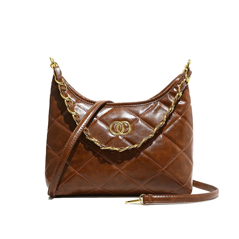 Classic Leather Handbag for Women | Elegant Ladies Tote with Detachable Strap | Famous Designer-Inspired Crossbody Purse | HollandLuxeGlobal.com Exclusive Collector’s Item