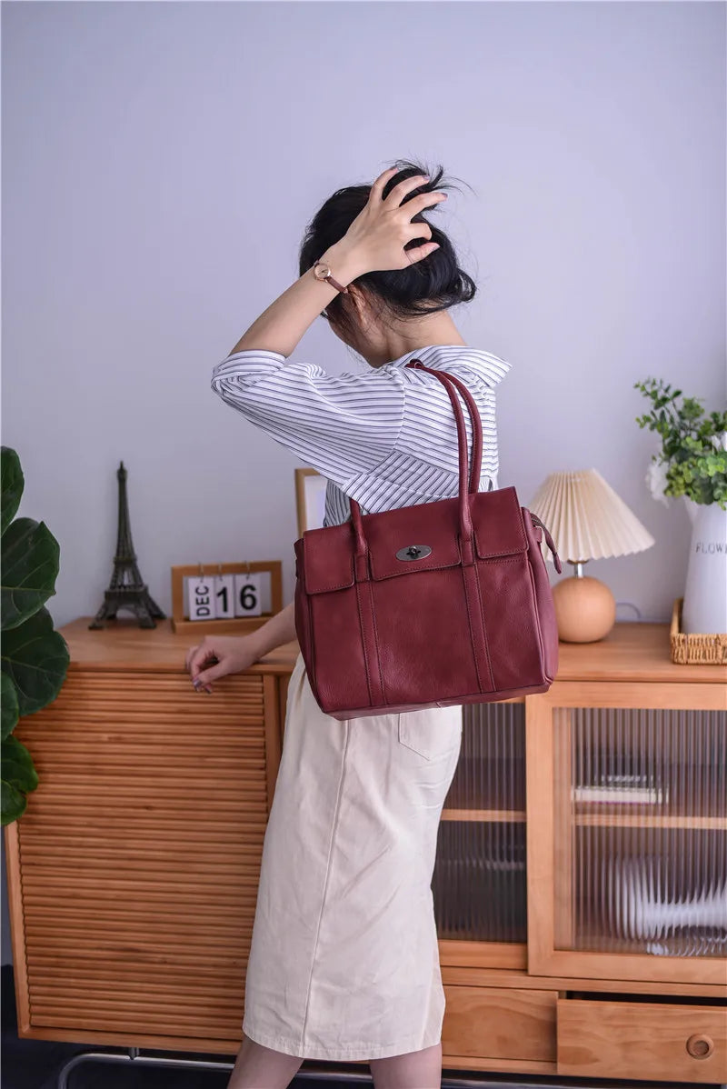 Business Casual Designer Handmade Genuine Leather Women’s Shoulder Bag – Real Cowhide Fashion Handbag for Work, Travel & Everyday Luxury | HollandLuxeGlobal.com Exclusive Collector’s Item