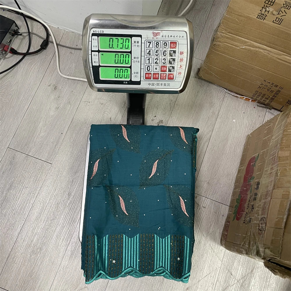 Salouva Swiss Voile Lace in Switzerland with Stones – African Nigerian Dry Lace Fabric, High Quality 100% Cotton Embroidered Material for Dresses & Occasions | HollandLuxeGlobal.com Exclusive Collector’s Item