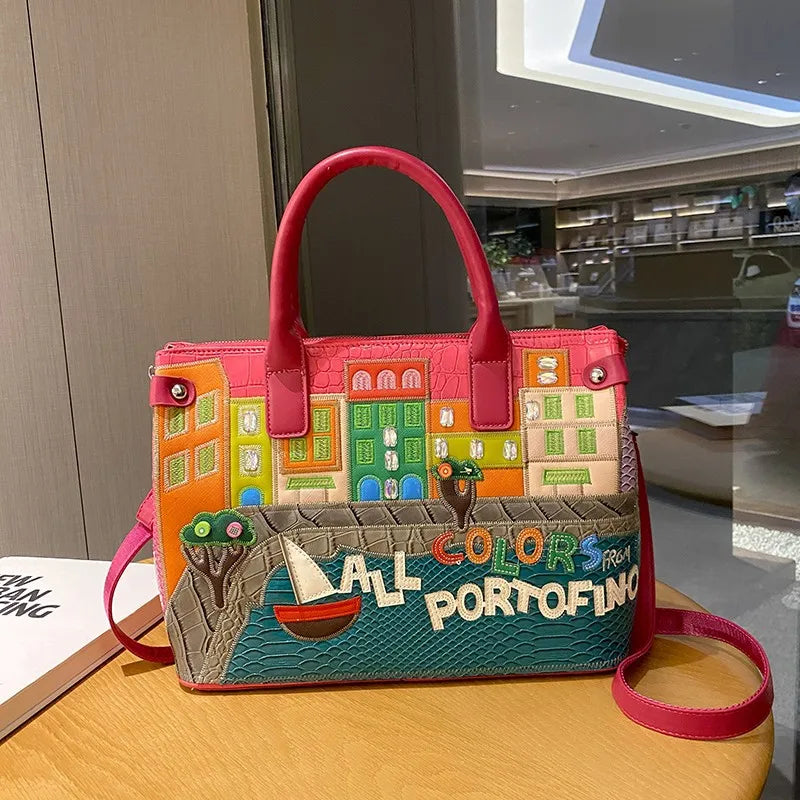 👜 Vintage Embroidered Shoulder Bag – Women’s Luxury Work Purse with Heavy Stitching, Timeless Crossbody Hand-Stitched Details | HollandLuxeGlobal.com Exclusive Collector’s Item