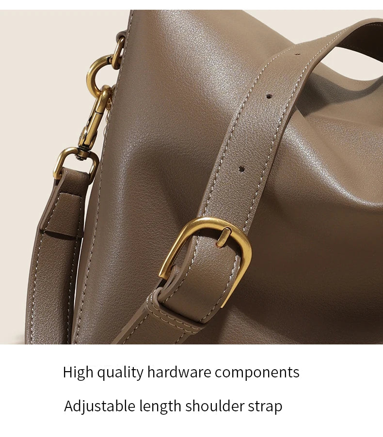 Women’s Large Korean Genuine Cow Leather Flap Shoulder Chain Bag | Luxury Solid Leather Crossbody Handbag & Messenger Purse | HollandLuxeGlobal.com Exclusive Collector’s Item”