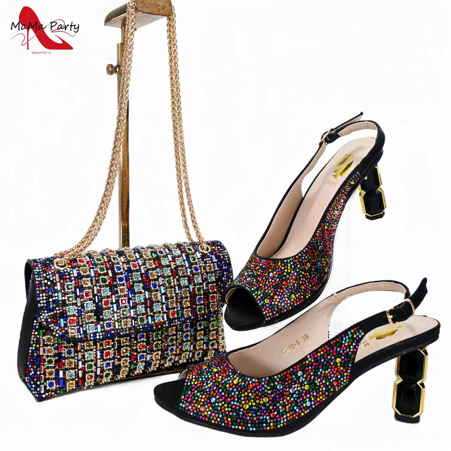 Holland Luxe Global Exclusive – Italian-Design Royal Blue Shoes & Bag Set with Appliques | Collector’s Edition This isn’t just another shoes & bag set. It’s a rare ensemble that combines Italian design heritage, craft