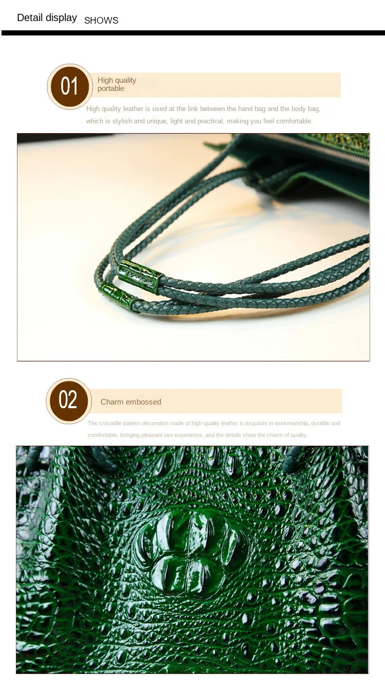 Boutique Premium Edition (for Exclusive Collection)
Red Crocodile Pattern Luxury Genuine Leather Tote Bag for Women – Designer Handbag for Travel & Daily Elegance | HollandLuxeGlobal.com Exclusive