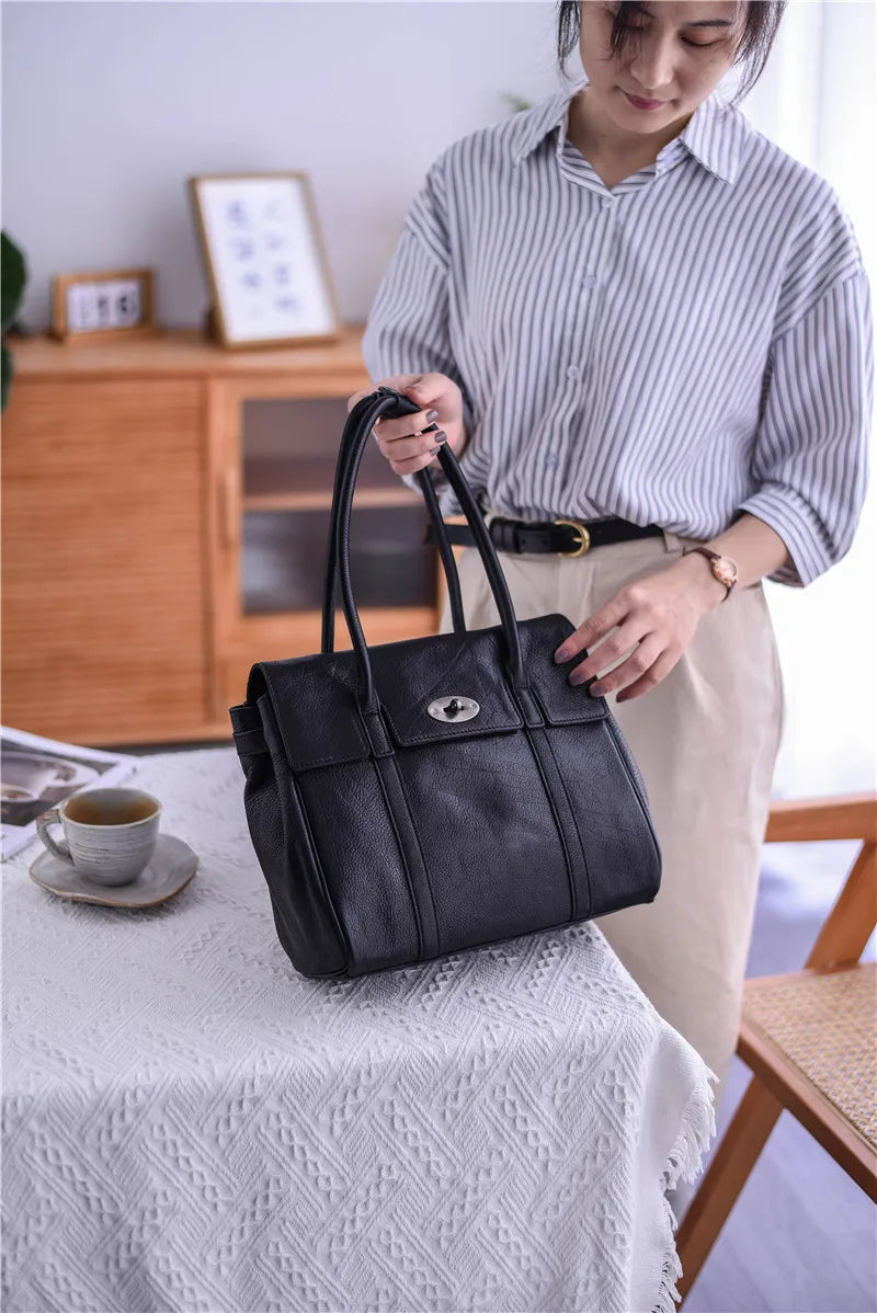 Business Casual Designer Handmade Genuine Leather Women’s Shoulder Bag – Real Cowhide Fashion Handbag for Work, Travel & Everyday Luxury | HollandLuxeGlobal.com Exclusive Collector’s Item