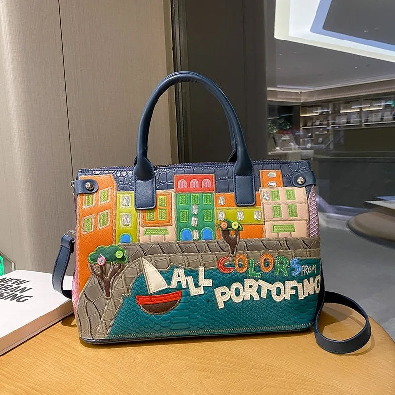 👜 Vintage Embroidered Shoulder Bag – Women’s Luxury Work Purse with Heavy Stitching, Timeless Crossbody Hand-Stitched Details | HollandLuxeGlobal.com Exclusive Collector’s Item