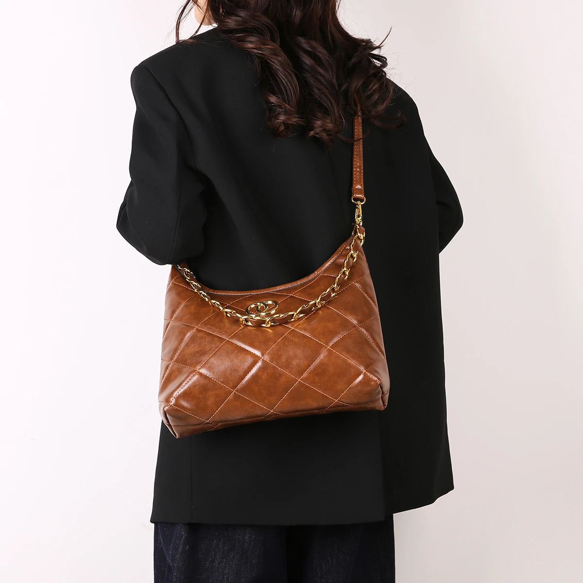 Classic Leather Handbag for Women | Elegant Ladies Tote with Detachable Strap | Famous Designer-Inspired Crossbody Purse | HollandLuxeGlobal.com Exclusive Collector’s Item