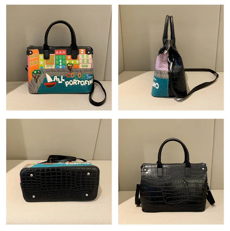 👜 Vintage Embroidered Shoulder Bag – Women’s Luxury Work Purse with Heavy Stitching, Timeless Crossbody Hand-Stitched Details | HollandLuxeGlobal.com Exclusive Collector’s Item