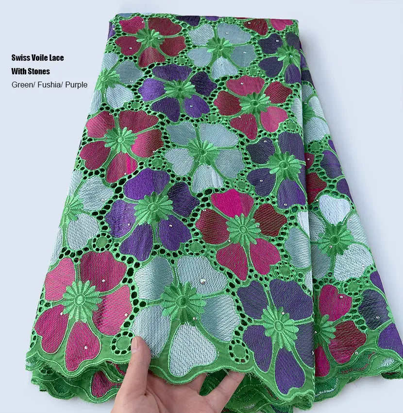 Favorable African Cotton Lace – Nigerian Swiss Voile Fabric in Switzerland 2025, High Quality Embroidered Traditional Dress Material | HollandLuxeGlobal.com Exclusive Collector’s Item