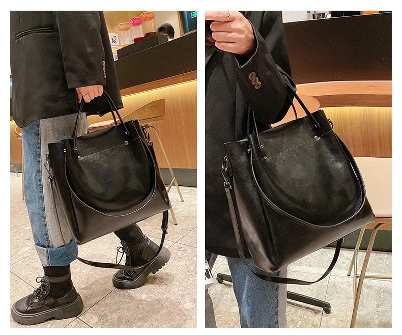 Boutique Premium Edition (for Exclusive Collection)
Luxury 100% Cowhide Leather Shoulder Bag for Women – Large-Capacity Tote & Crossbody Commuter Handbag | HollandLuxeGlobal.com Exclusive