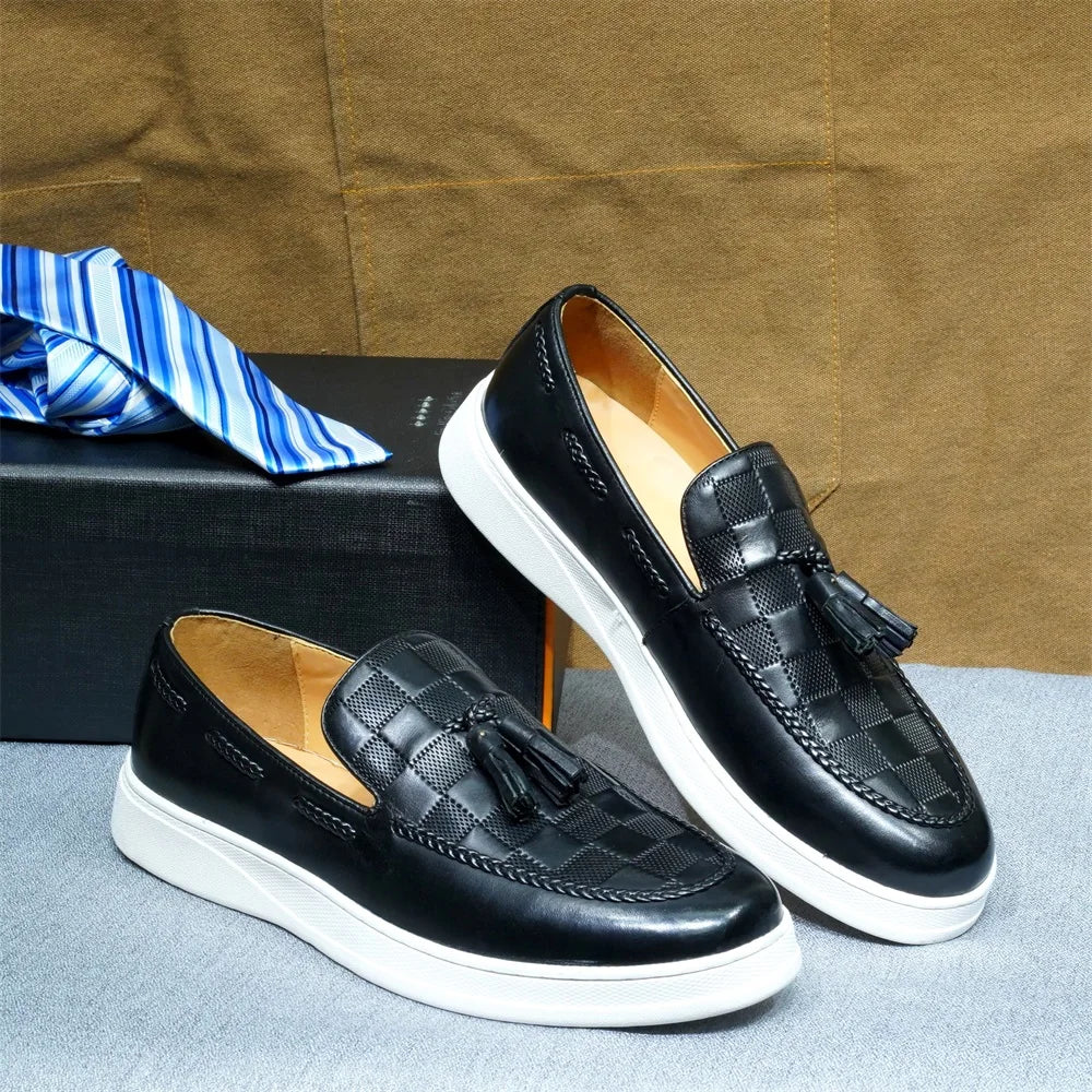 Boutique Premium Edition (for Exclusive Collection)
Italian Luxury Men’s Tassel Loafers – Genuine Leather Slip-On Dress & Casual Shoes in Classic Blue, Black & Red | HollandLuxeGlobal.com Exclusive