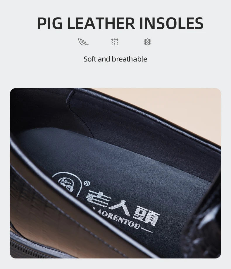 Option 2 – Premium Boutique Feel (for your Exclusive Collection)
LAORENTOU Handmade Crocodile Pattern Leather Loafers for Men – Breathable Business & Casual Slip-On Comfort | HollandLuxeGlobal.com Exclusive