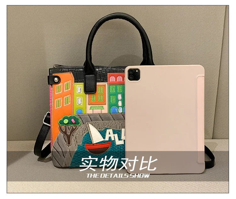 👜 Vintage Embroidered Shoulder Bag – Women’s Luxury Work Purse with Heavy Stitching, Timeless Crossbody Hand-Stitched Details | HollandLuxeGlobal.com Exclusive Collector’s Item