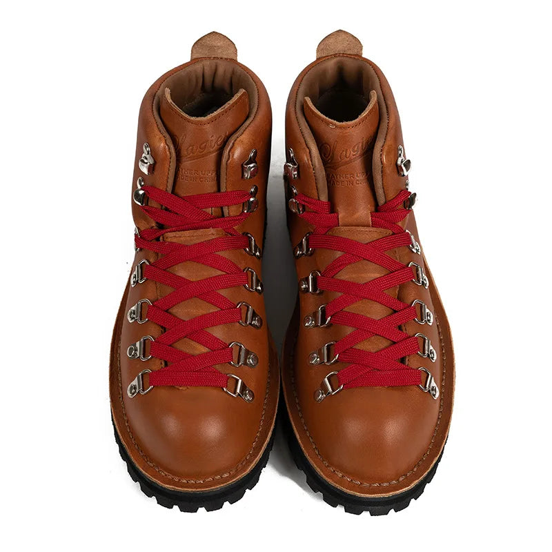 Vintage Men’s Leather Ankle Boots – Retro Mountaineering Lace-Up Outdoor & Casual Shoes | HollandLuxeGlobal.com Exclusive Collector’s Item