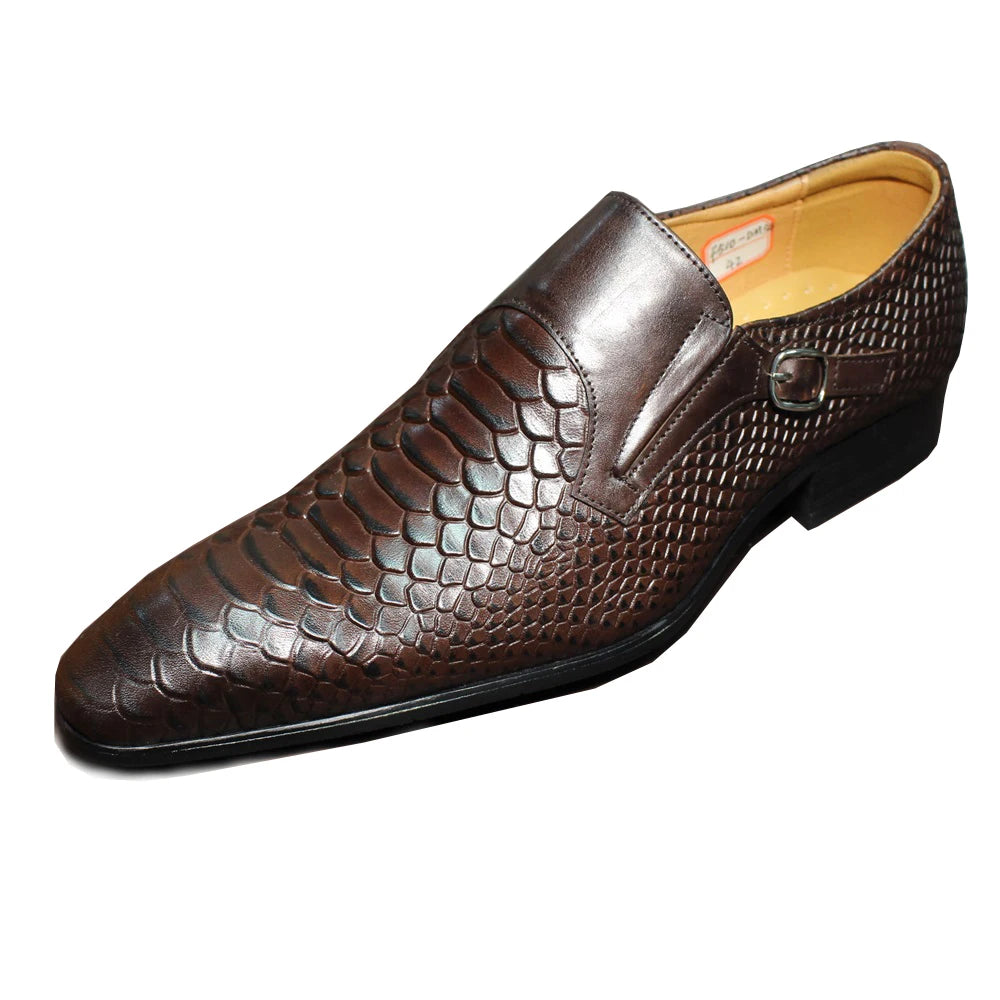 Luxury Men’s Genuine Leather Wingtip Monk Strap Loafers with Elegant Buckle Detailing – Premium Brown and Classic Black Handmade Formal Dress Shoes for Office, Business, and Wedding Events | HollandLuxeGlobal.com Exclusiv