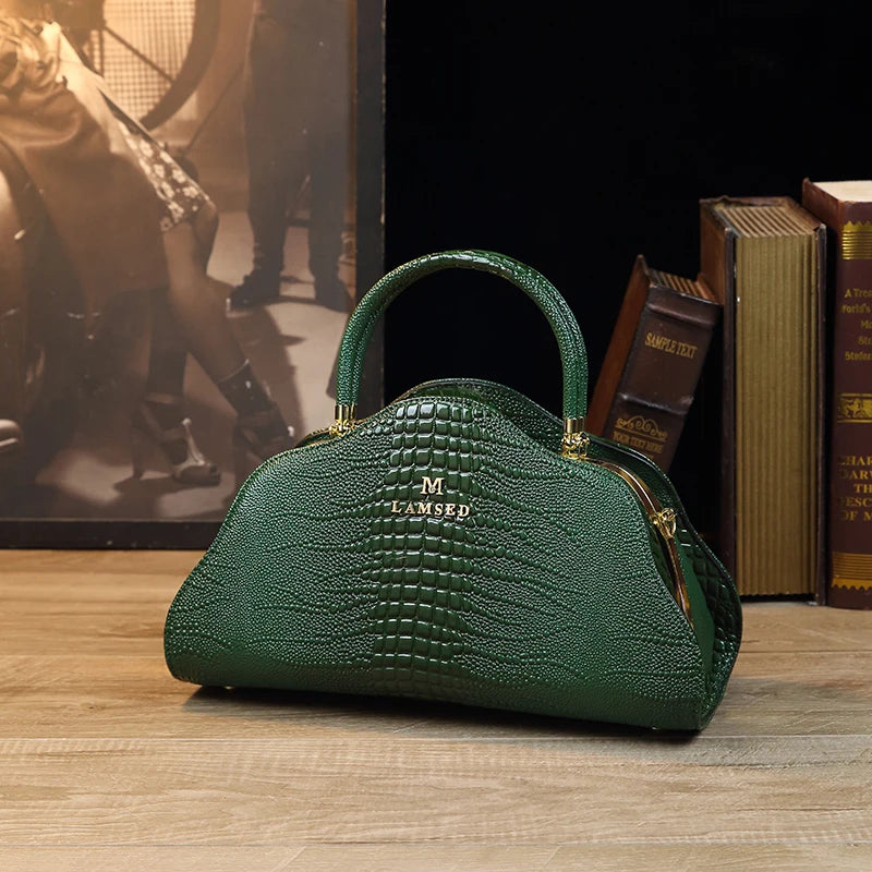2022 Crocodile Leather Designer Handbag – Exquisite Genuine Leather Luxury Tote for Women | HollandLuxeGlobal.com Exclusive Collector’s Item