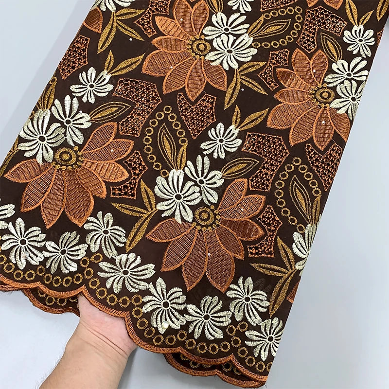 New Arrival – High Quality Swiss Voile Lace in Switzerland, Nigerian Embroidered Cotton Lace Fabric with Stones for Bridal and Prom Dresses | HollandLuxeGlobal.com Exclusive Collector’s Item