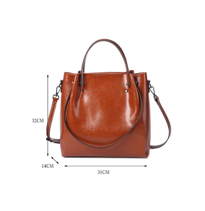 Boutique Premium Edition (for Exclusive Collection)
Luxury 100% Cowhide Leather Shoulder Bag for Women – Large-Capacity Tote & Crossbody Commuter Handbag | HollandLuxeGlobal.com Exclusive