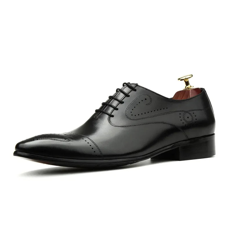 Handmade 2024 British Luxury Men’s Dress Shoes | Genuine Leather Brogues for Wedding, Business & Formal Fashion | HollandLuxeGlobal.com Exclusive Collector’s Item