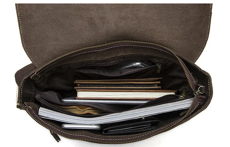 Men’s High-Quality Genuine Leather Shoulder Bag – Cowhide Crossbody Work & Messenger Bag for Daily Business and Casual Elegance | HollandLuxeGlobal.com Exclusive Collector’s Item