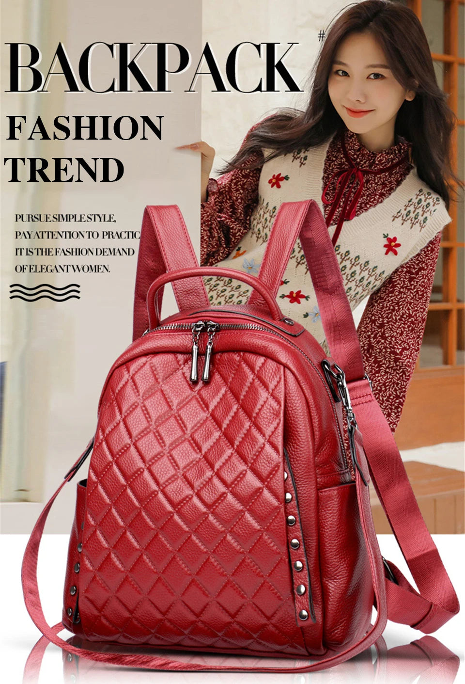 Stay stylish and organized with this Luxury Designer Plaid Shoulder Bag & Backpack, crafted for women and teenage girls. Featuring a large-capacity design and elegant plaid pattern — perfect for school, travel, or daily use