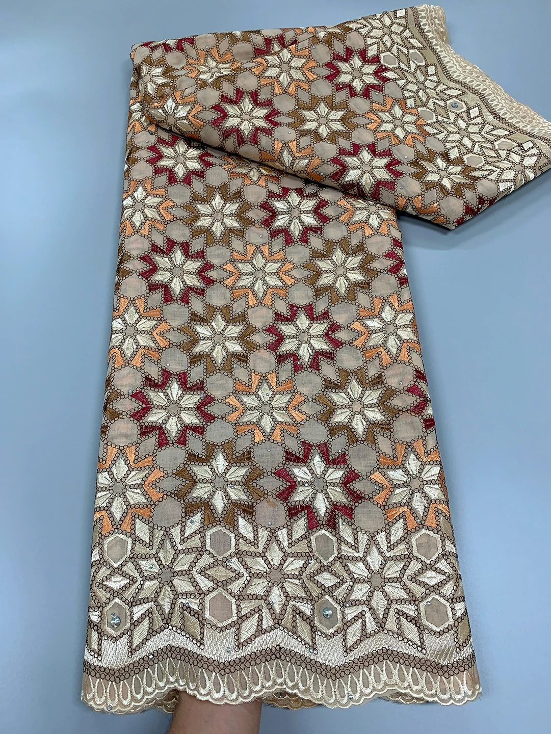 New Arrival – High Quality Swiss Voile Lace in Switzerland, Nigerian Embroidered Cotton Lace Fabric with Stones for Bridal and Prom Dresses | HollandLuxeGlobal.com Exclusive Collector’s Item