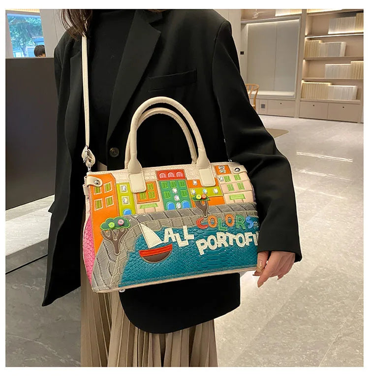 👜 Vintage Embroidered Shoulder Bag – Women’s Luxury Work Purse with Heavy Stitching, Timeless Crossbody Hand-Stitched Details | HollandLuxeGlobal.com Exclusive Collector’s Item