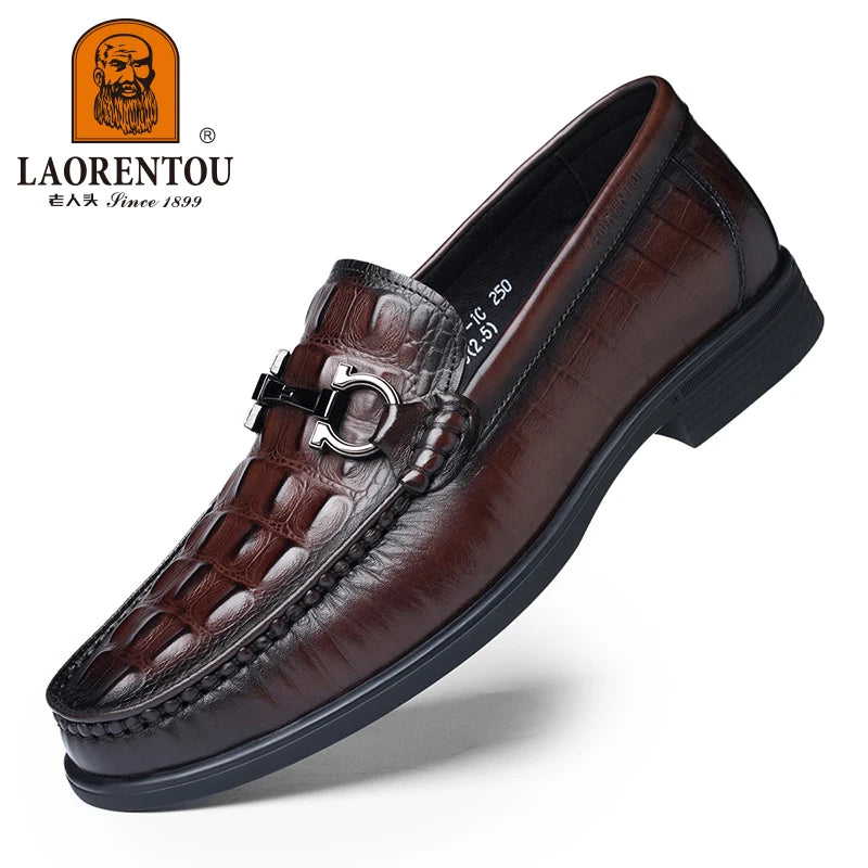 Option 2 – Premium Boutique Feel (for your Exclusive Collection)
LAORENTOU Handmade Crocodile Pattern Leather Loafers for Men – Breathable Business & Casual Slip-On Comfort | HollandLuxeGlobal.com Exclusive