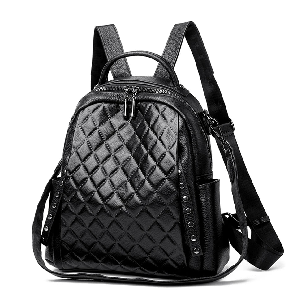 Stay stylish and organized with this Luxury Designer Plaid Shoulder Bag & Backpack, crafted for women and teenage girls. Featuring a large-capacity design and elegant plaid pattern — perfect for school, travel, or daily use